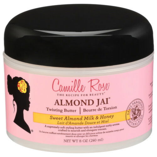 Camille Rose Twisting Butter, Almond Jai, Sweet Almond Milk & Honey - 8 Ounce