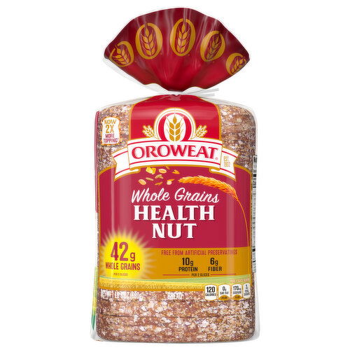 Oroweat Bread, Whole Grains, Health Nut