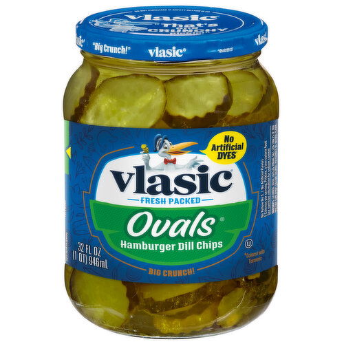 Vlasic Ovals Hamburger Dill Pickle Chips