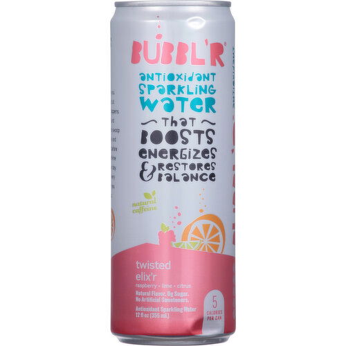 Bubbl'r Sparkling Water, Antioxidant, Twisted Elix'r