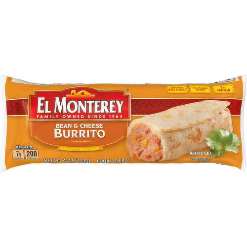 El Monterey Bean & Cheese Burrito, Single Serve