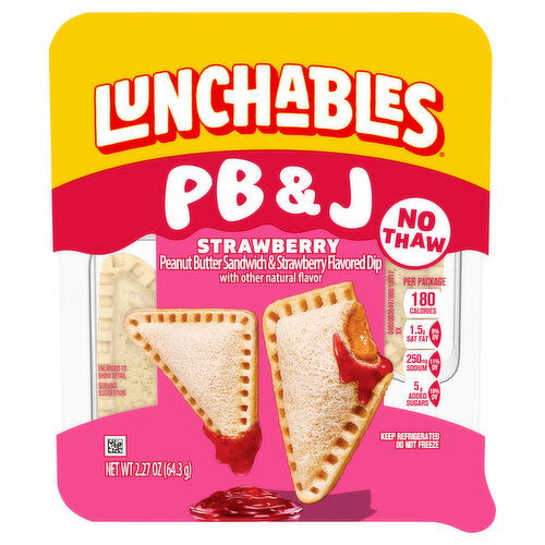 Lunchables Strawberry Peanut Butter Sandwich & Strawberry Flavored Dip - 2.27 Ounce