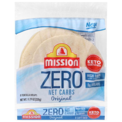 Mission Tortilla Wraps, Zero Net Carbs, Original