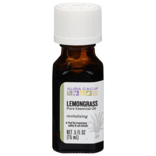 Aura Cacia Pure Essential Oil, Lemongrass, Revitalizing