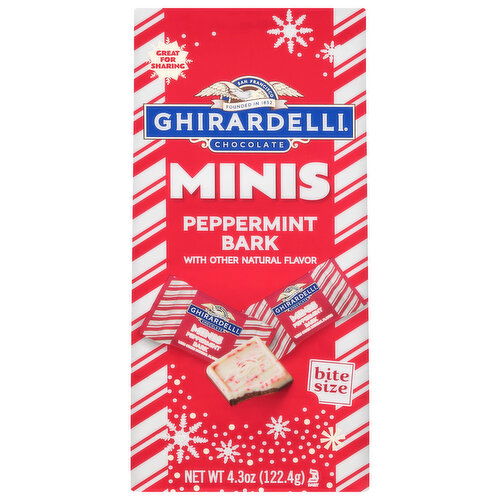 Ghirardelli Peppermint Bark, Minis, Bite Size