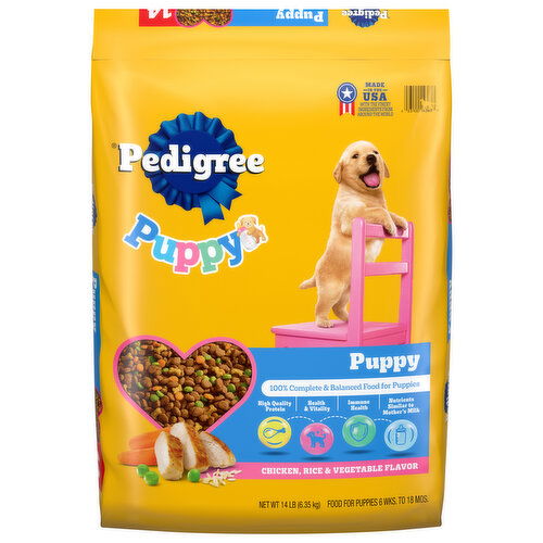 Pedigree Food for Puppies Chicken Rice Vegetable Flavor Puppy Super 1 Foods