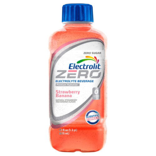 Electrolit Electrolyte Beverage, Zero Sugar, Strawberry Banana