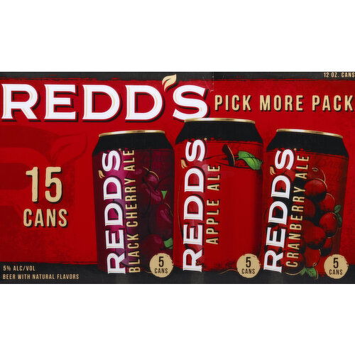 Redd's Beer, Ale, Black Cherry, Apple, Cranberry, Pick More Pack