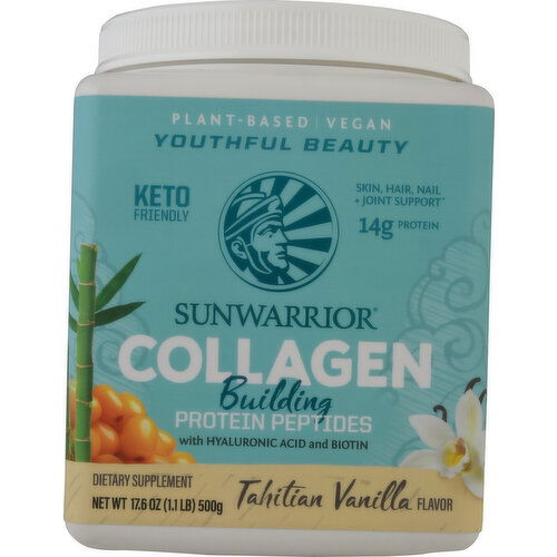 Sunwarrior Protein Peptides, Collagen Building, Tahitian Vanilla