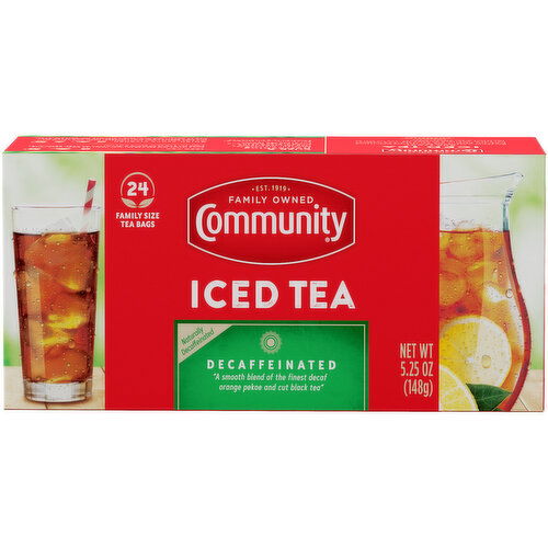 Community Coffee Decaffeinated Iced Tea Bags