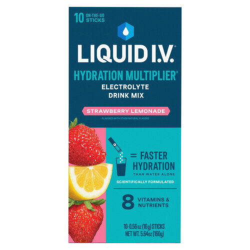 Liquid I.V. Electrolyte Drink Mix, Strawberry Lemonade - 10 Each