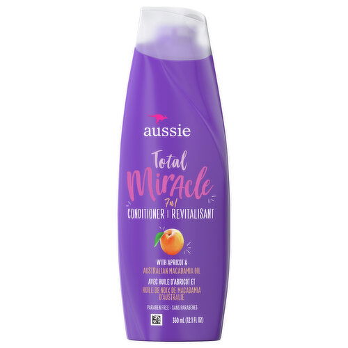 Aussie Conditioner, With Apricot & Australian Macadamia Oil, Total Miracle, 7N1