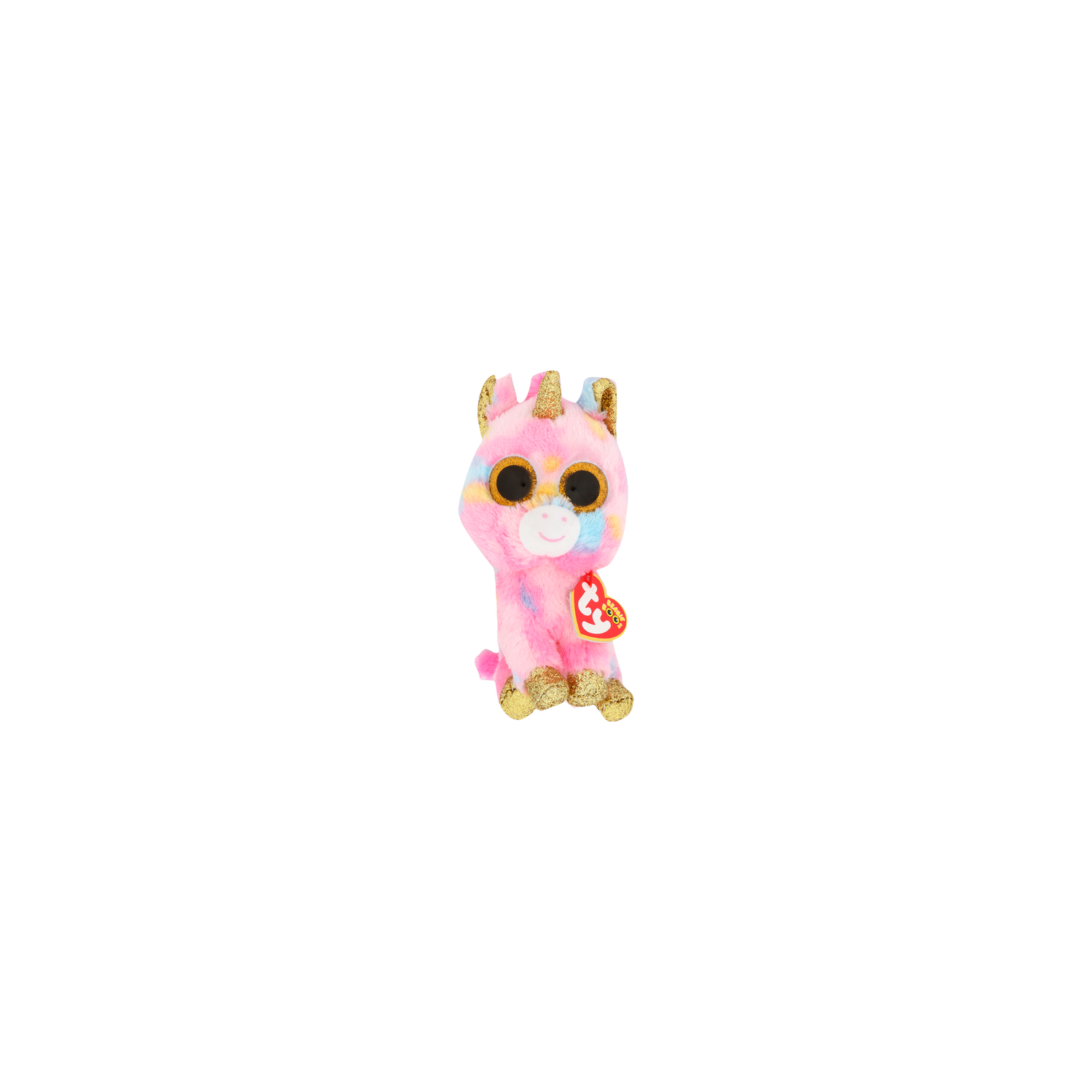 Ty Fashion Pantofole Beanie Boos Medium (Taglia 32-34) - Fantasia La Licorne, Rosa, Con Occhi Glitter E Corno
