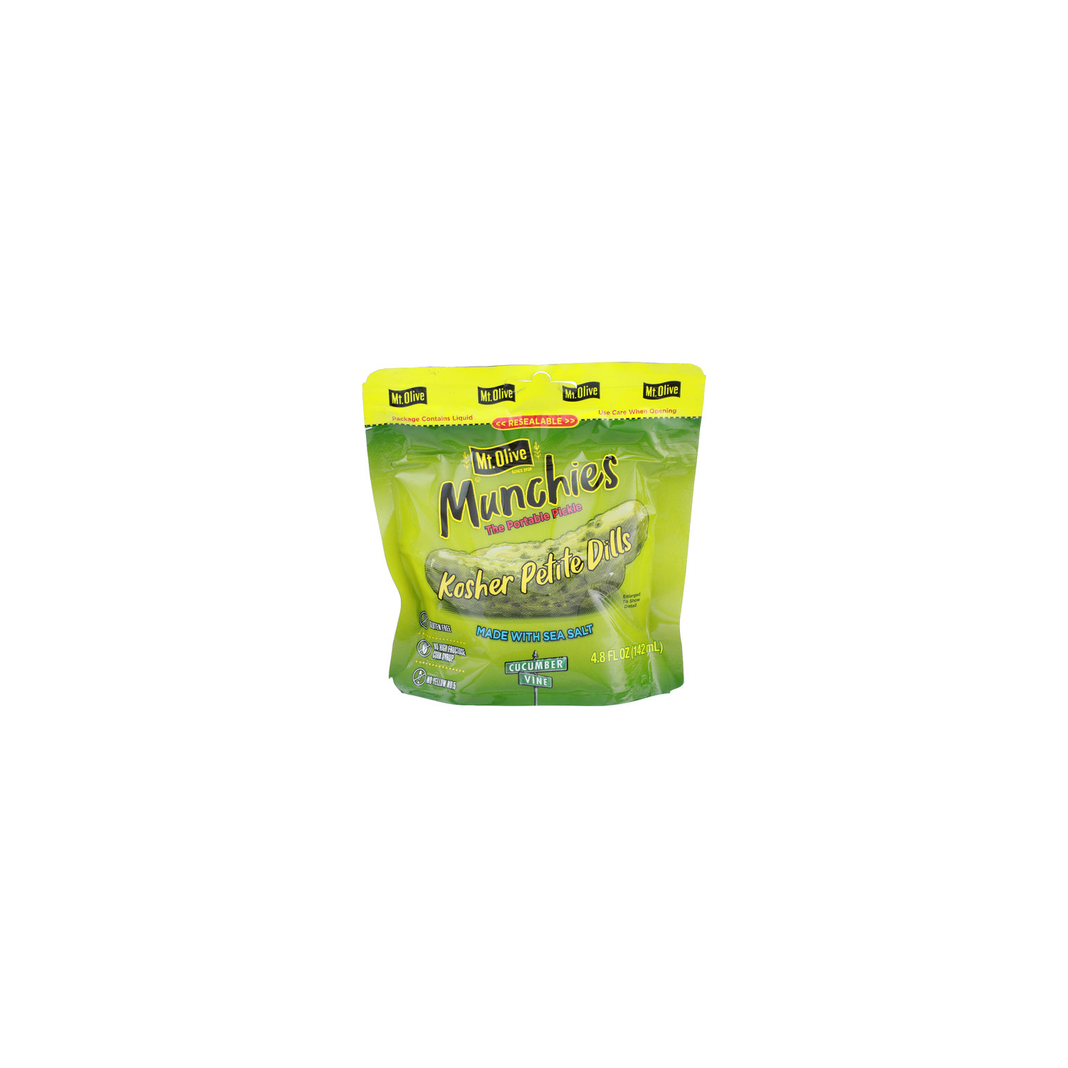Mt. Olive Munchies Kosher Petite Dills The Portable Pickle - 4.8 Fluid Ounce Image 1 of 4