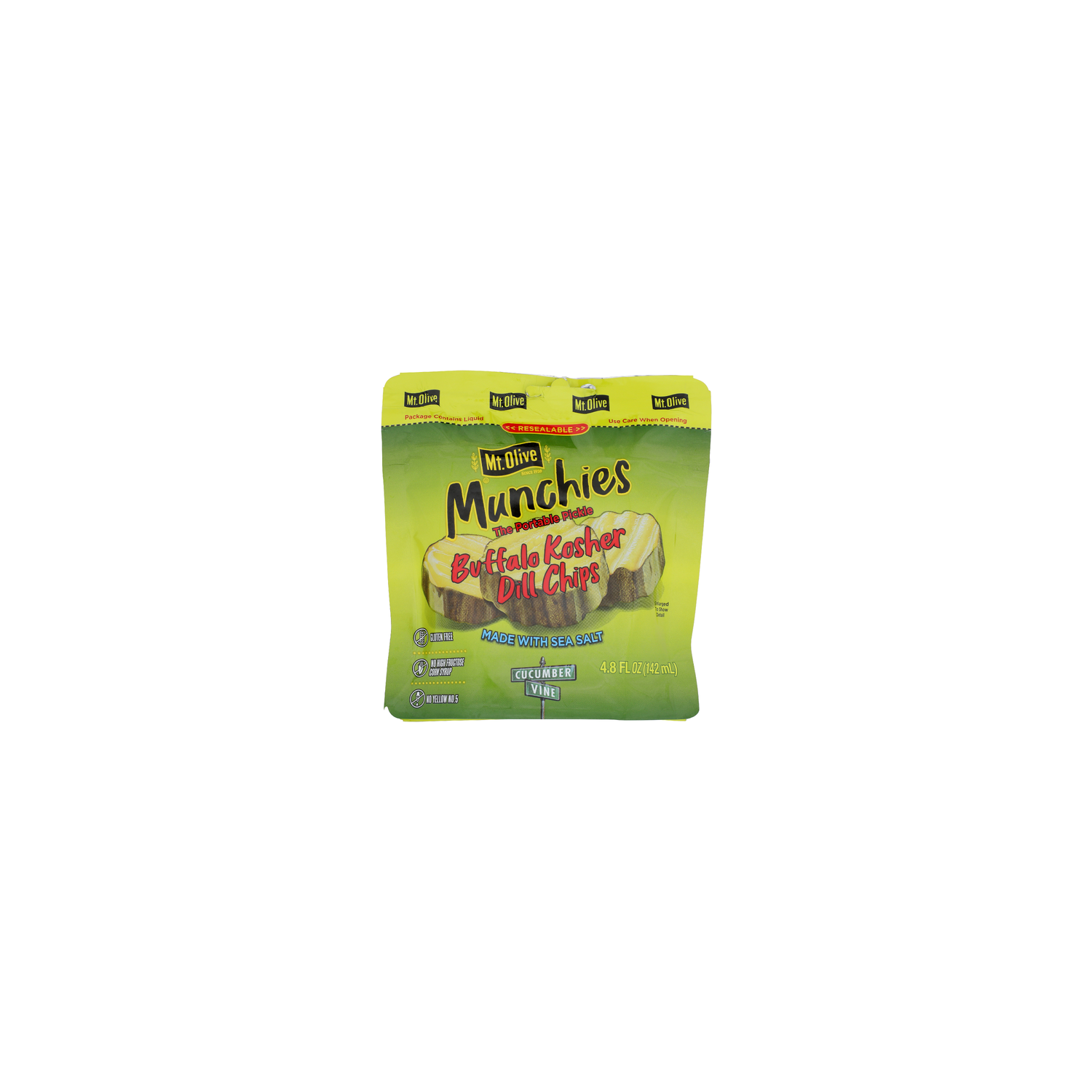 Mt. Olive Munchies Buffalo Kosher Dill Chips The Portable Pickle - 4.8 Fluid Ounce Image 1 of 4