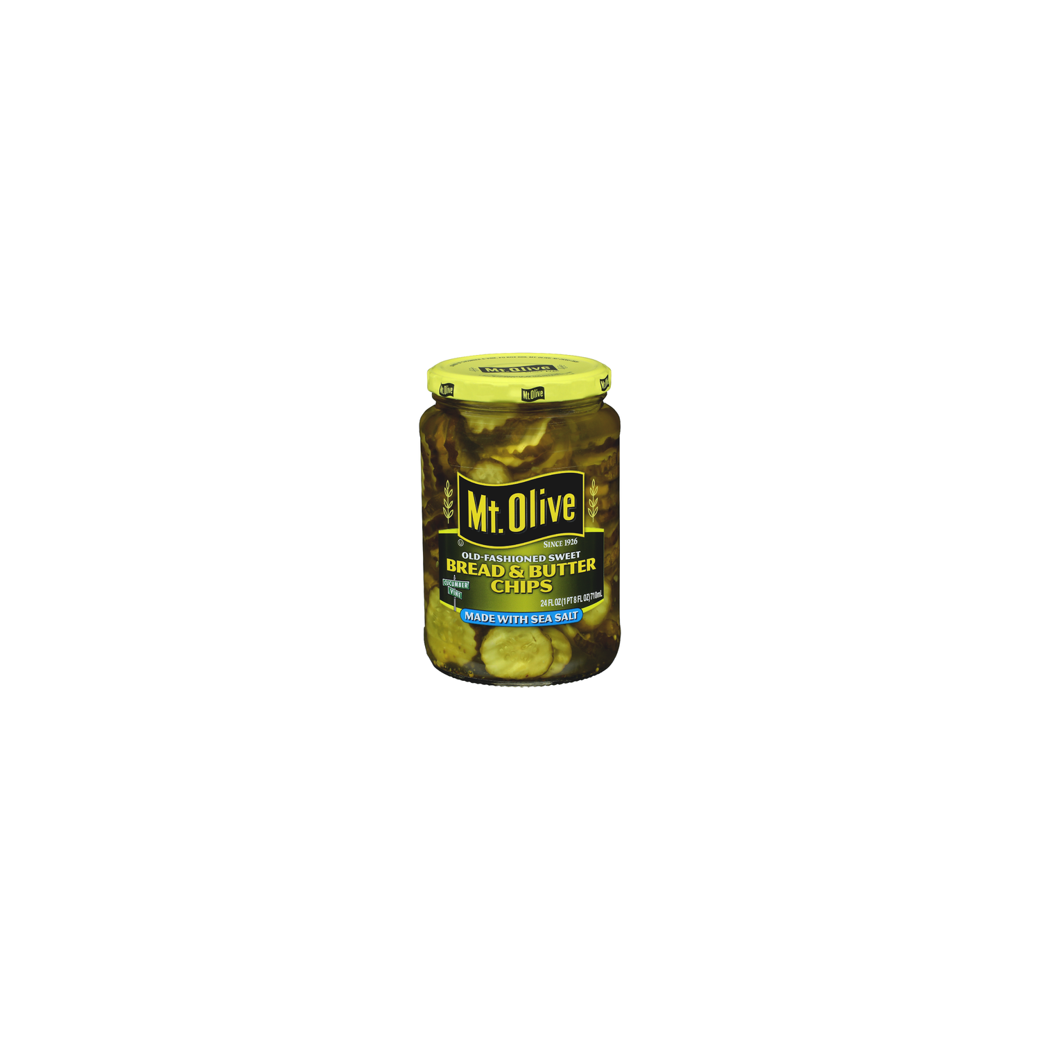 MT. Olive Made With Sea Salt Old-Fashioned Sweet Bread & Butter Chips - 24 Fluid Ounce Image 1 of 4