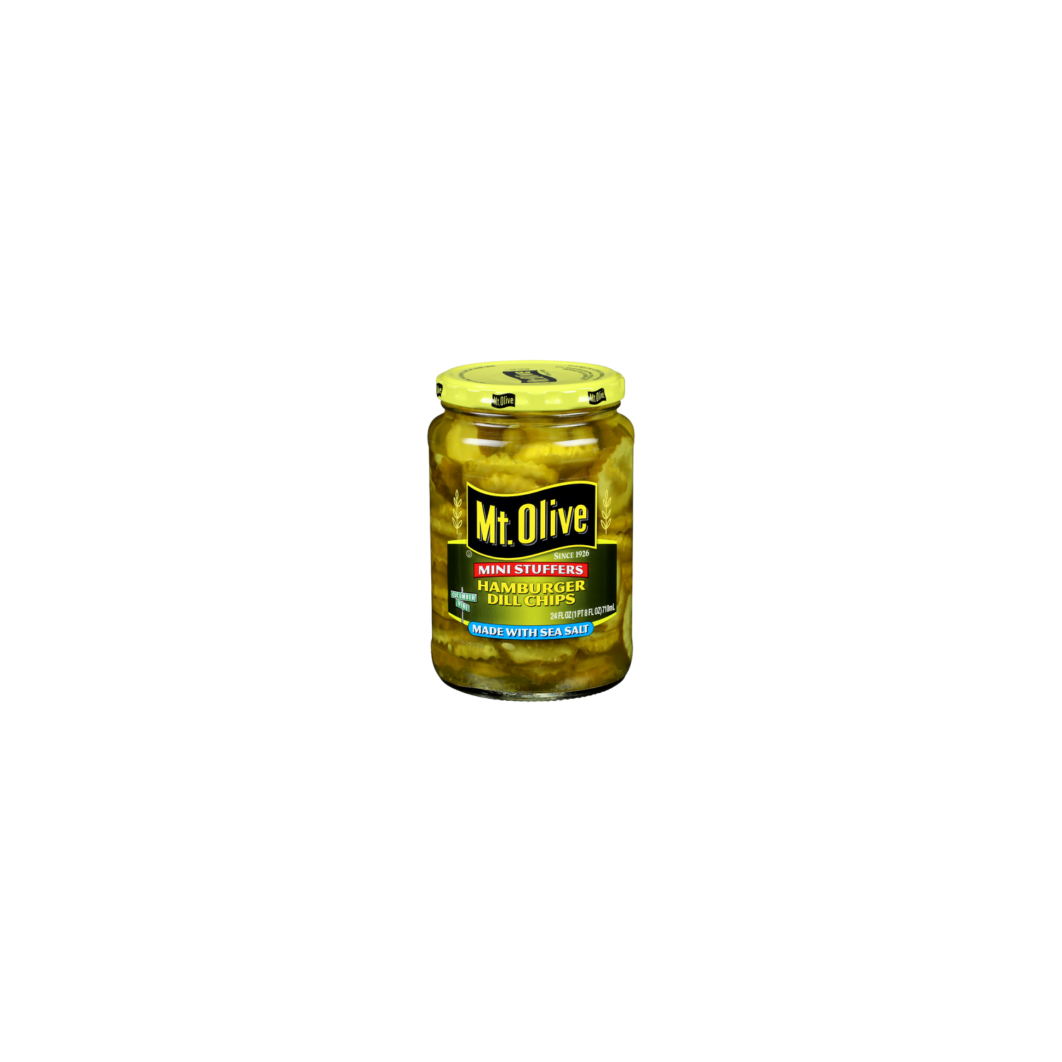 MT. Olive Mini Stuffers Hamburger Dill Chips - 24 Fluid Ounce Image 1 of 4