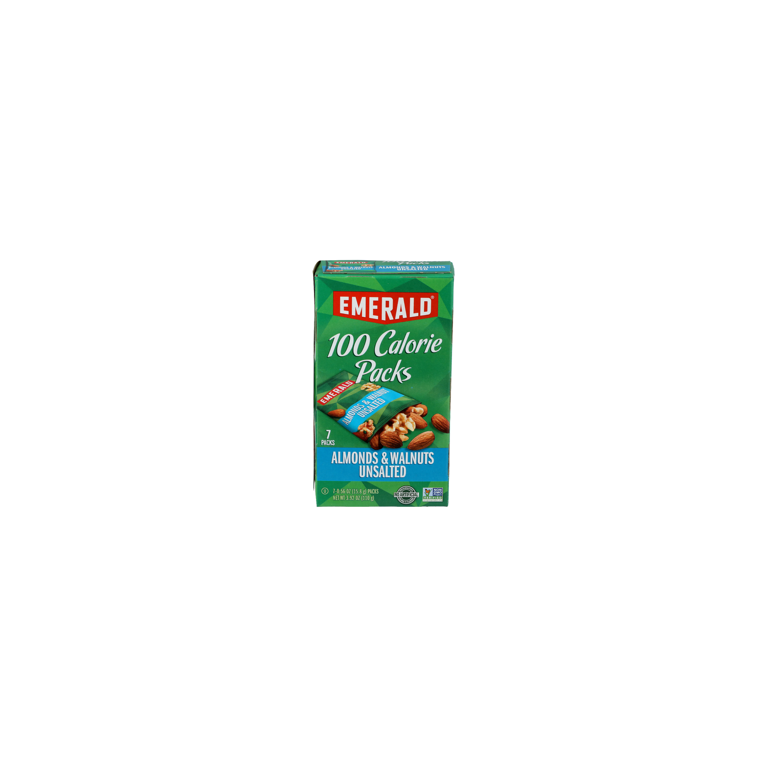 Emerald Unsalted 100 Calorie Packs Almonds & Walnuts - 0.56 Ounce - 7 Count Image 1 of 4