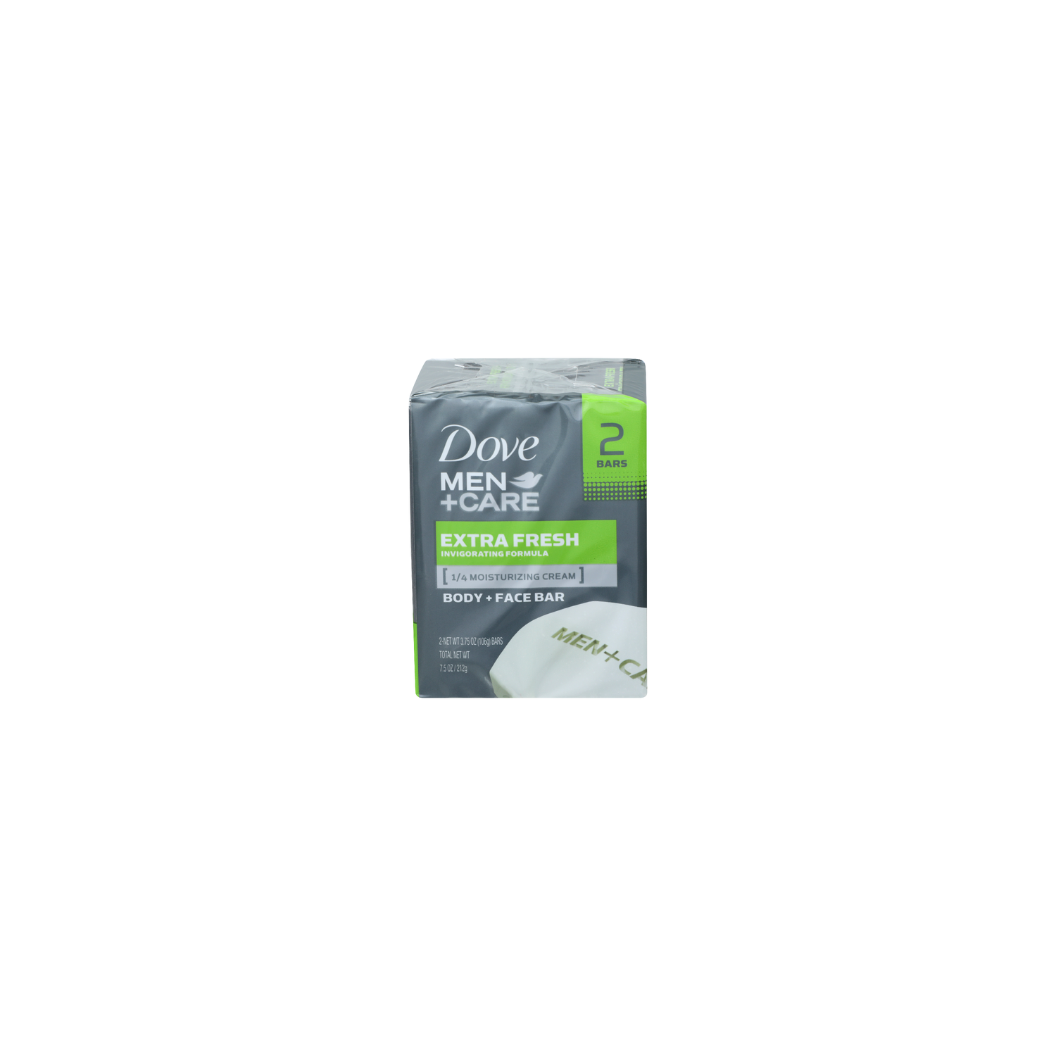 Dove Men+Care Extra Fresh Body & Face Bar Soap - 3.75 Ounce - 2 Count Image 1 of 3