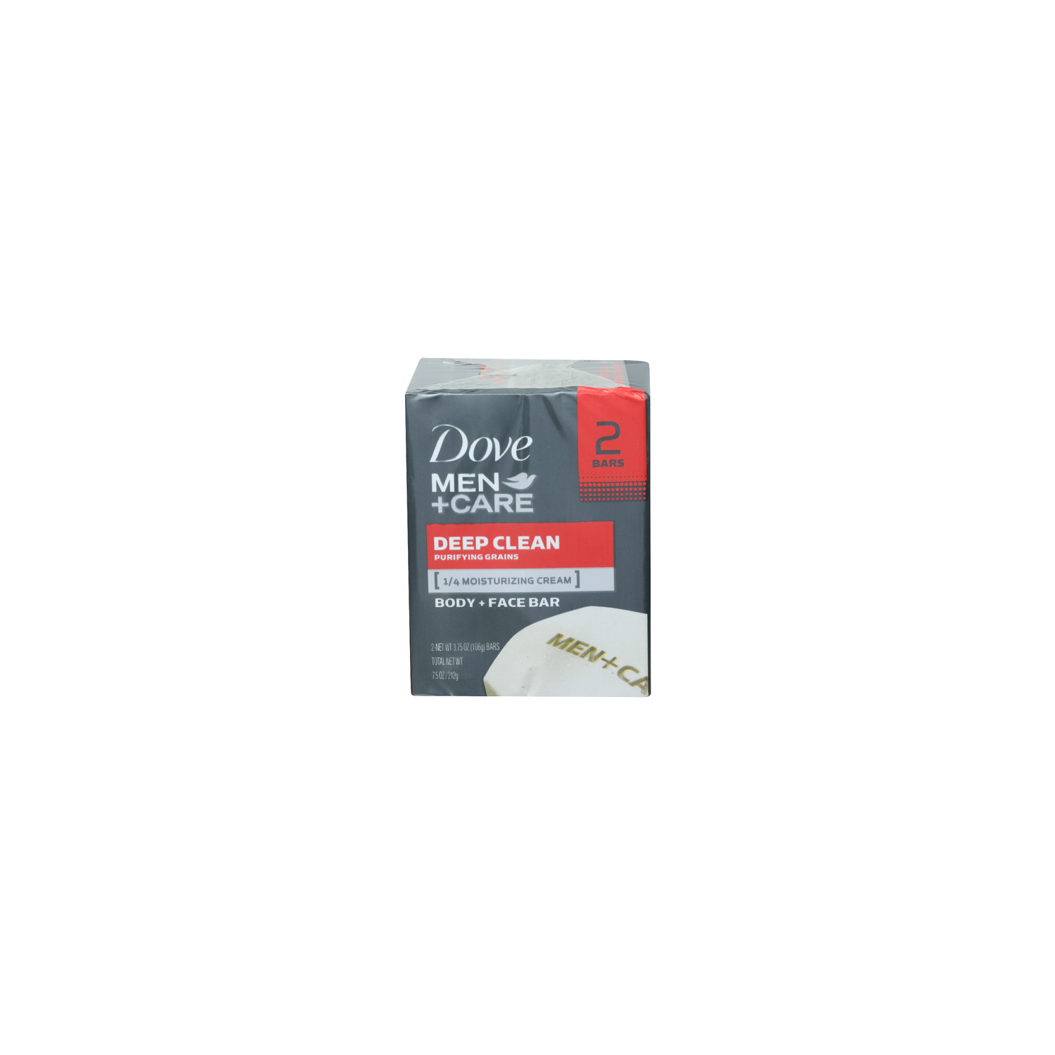 Dove Men+Care Deep Clean Body & Face Bar Soap - 3.75 Ounce - 2 Count Image 1 of 3