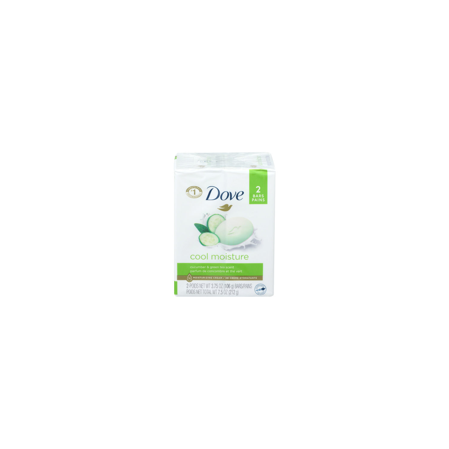 Dove Cucumber & Green Tea Scent Cool Moisture Moisturizing Cream - 3.75 Ounce - 2 Count Image 1 of 3
