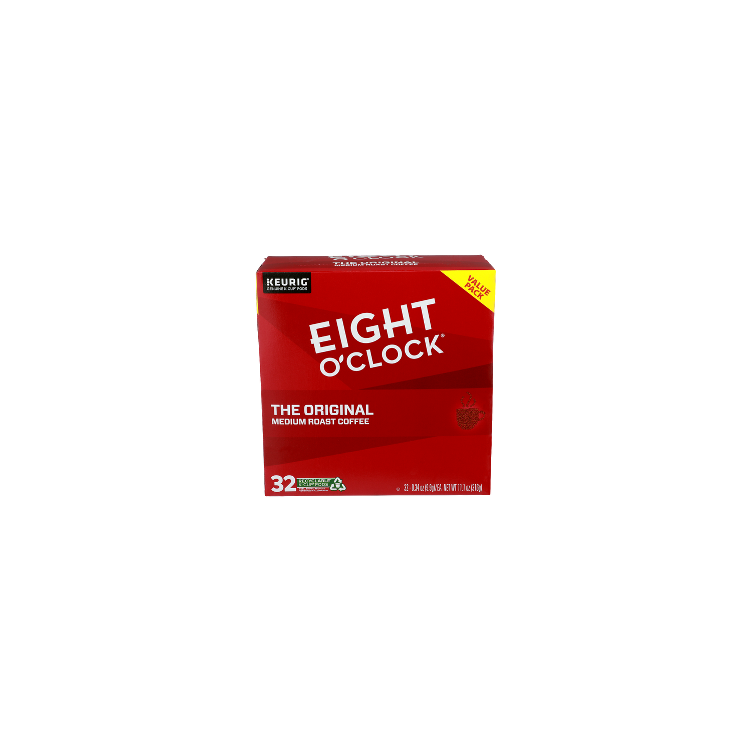 Eight O'CLOCK Medium The Original Keurig Genuine K-Cup Pods Roast Coffee - 0.347 Ounce - 32 Count Image 1 of 4