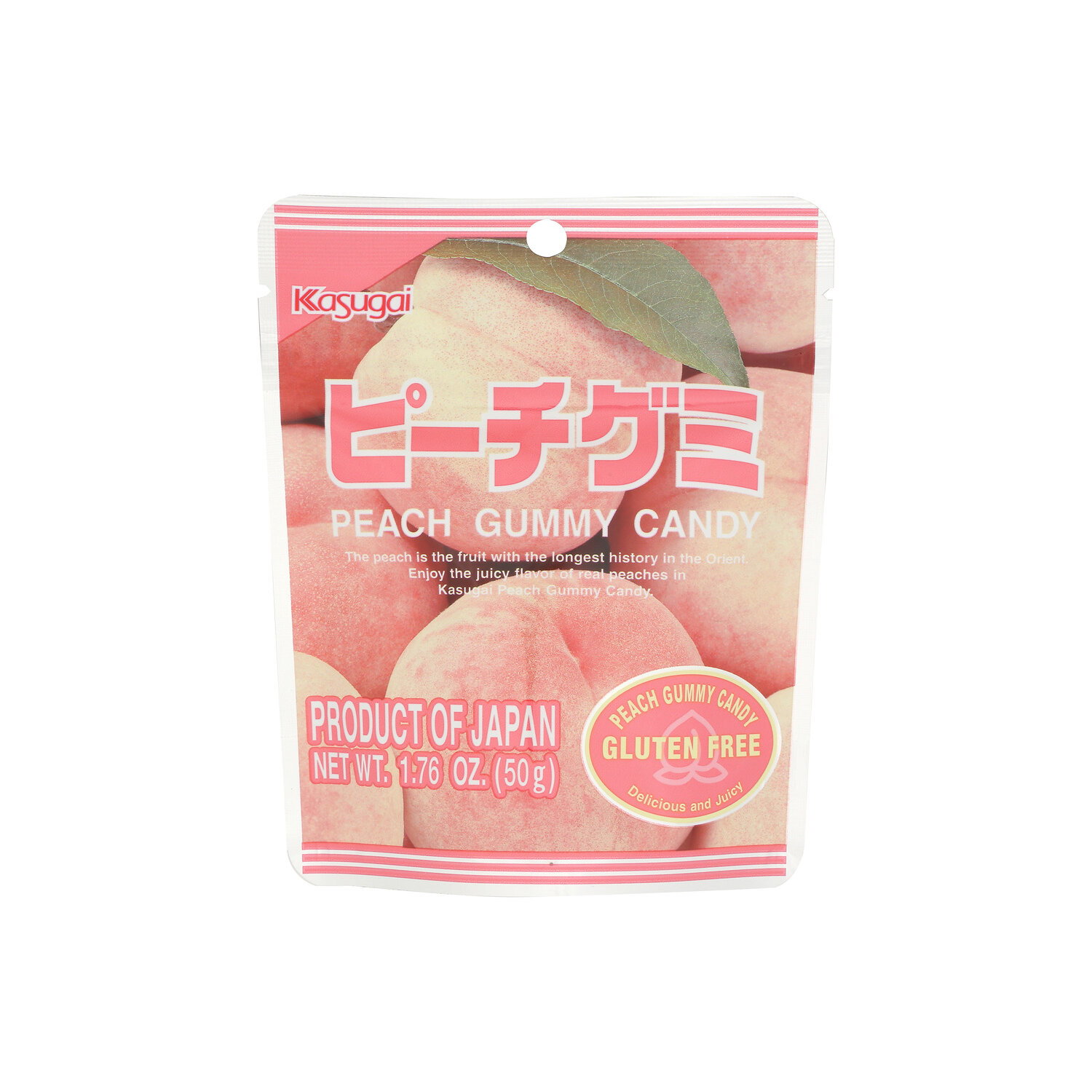 Kasugai Standpack Peach Gummy Candy - 1.76 Ounce Image 1 of 4