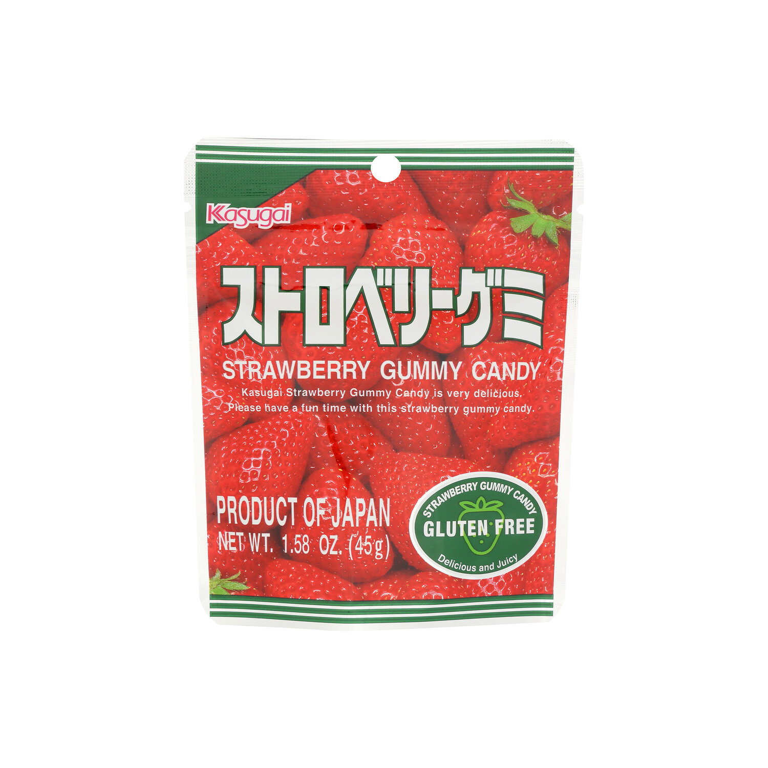 Kasugai Strawberry Gummy Candy Standpack - 1.58 Ounce Image 1 of 4