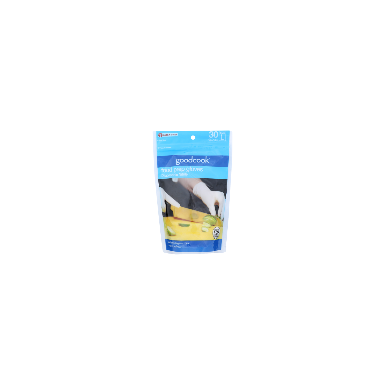 Goodcook Food Prep Size Large White Nitrile Disposable Gloves - 30 Count Image 1 of 2