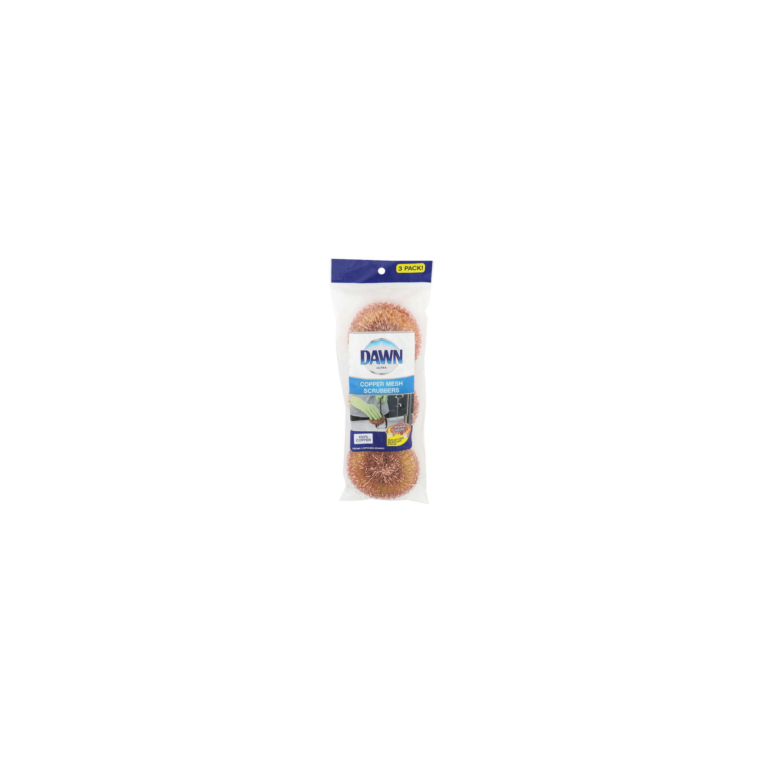 Dawn Sponges & Scrubbers Copper Mesh Scrubbers - 3 Count Image 1 of 2