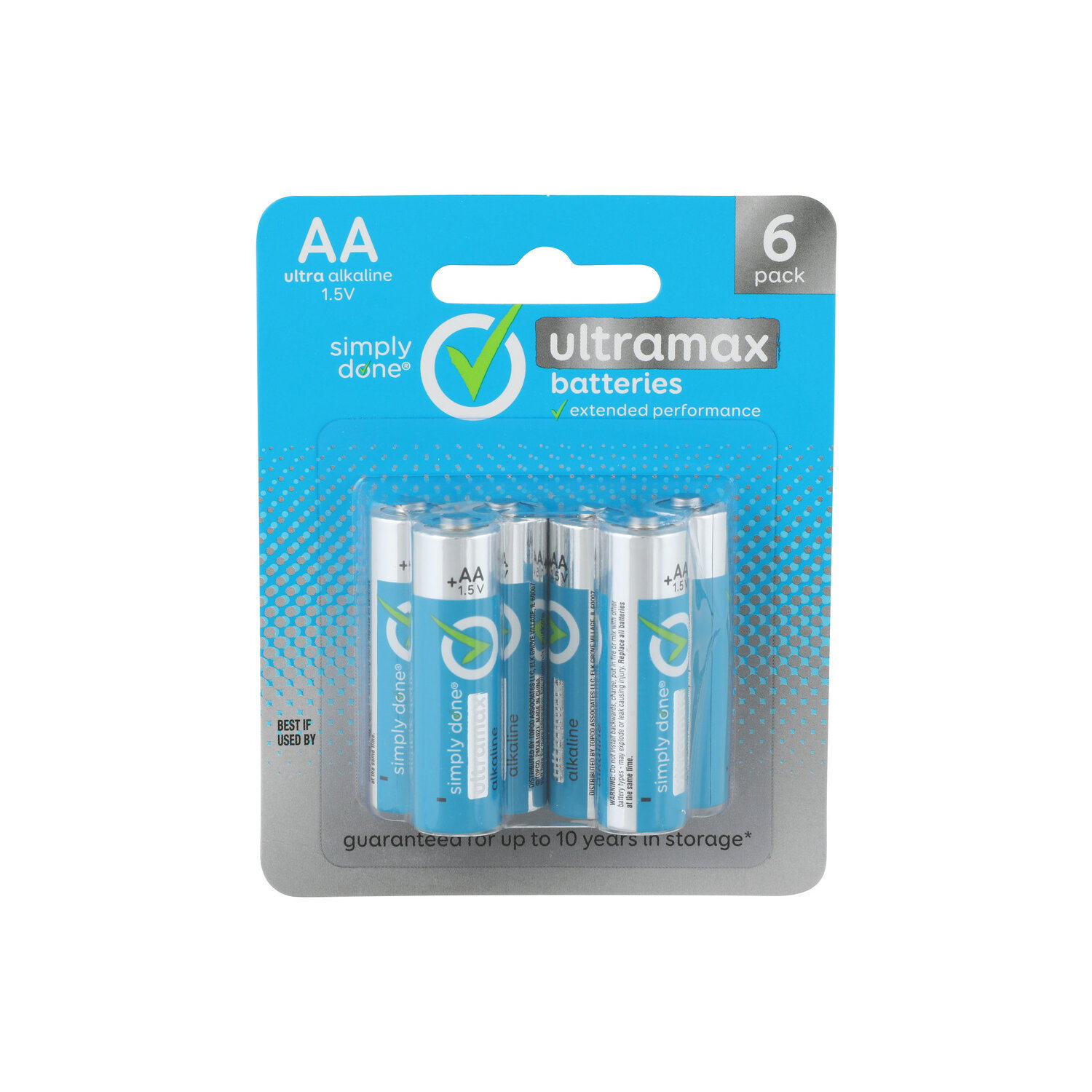 Simply Done Ultramax Alkaline AA Batteries - 6 Count Image 1 of 2