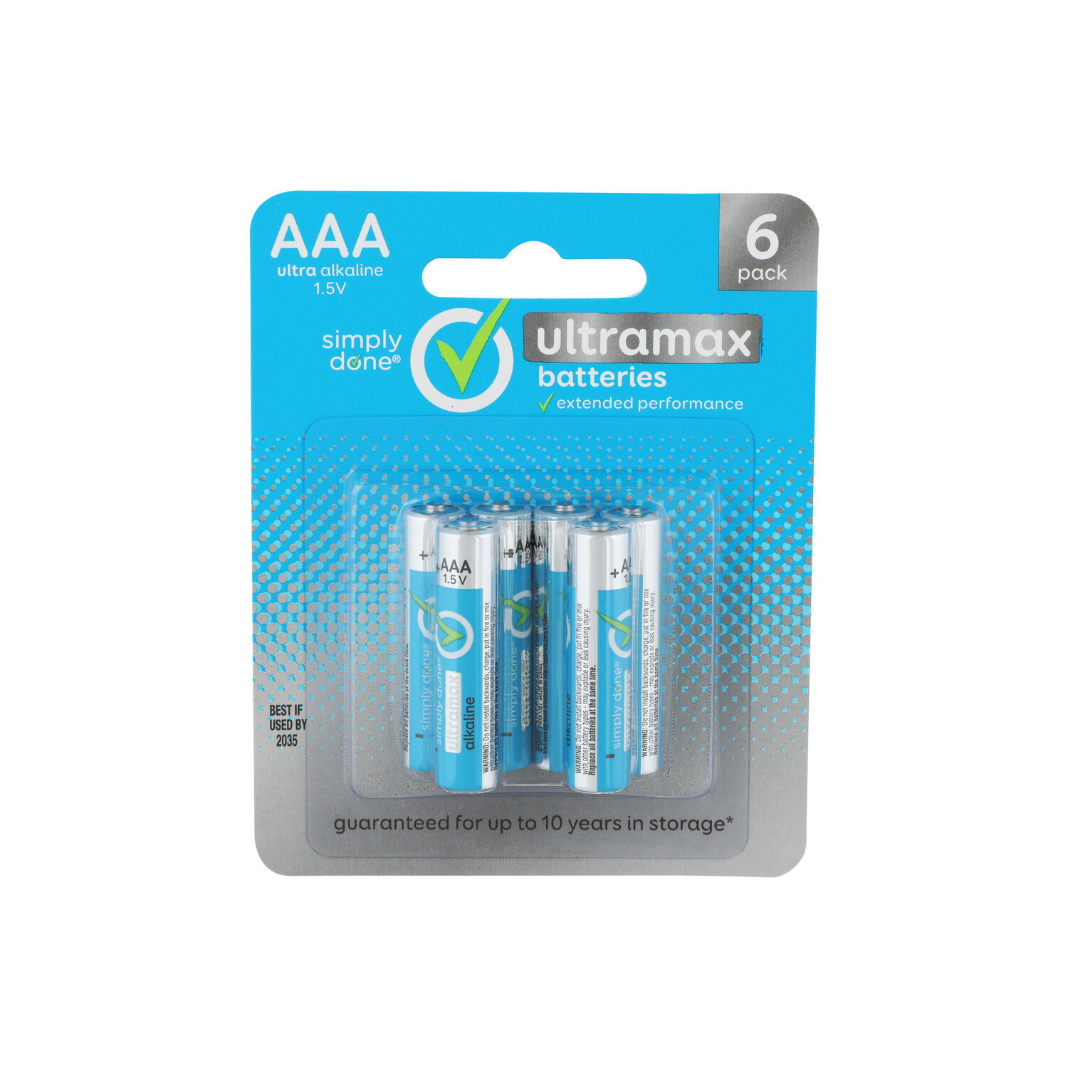 Simply Done Ultramax Alkaline AAA Batteries - 6 Count Image 1 of 2