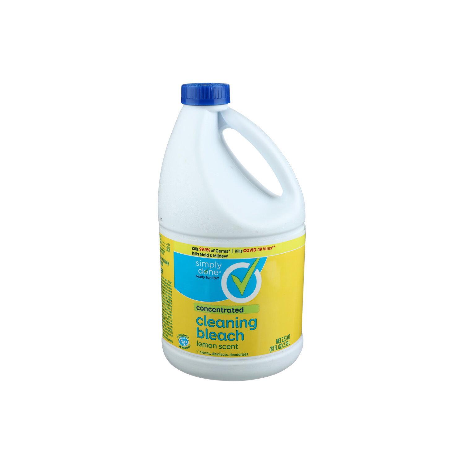 Simply Done Lemon Scent Concentrated Cleaning Bleach - 2.53 Quart Image 1 of 3
