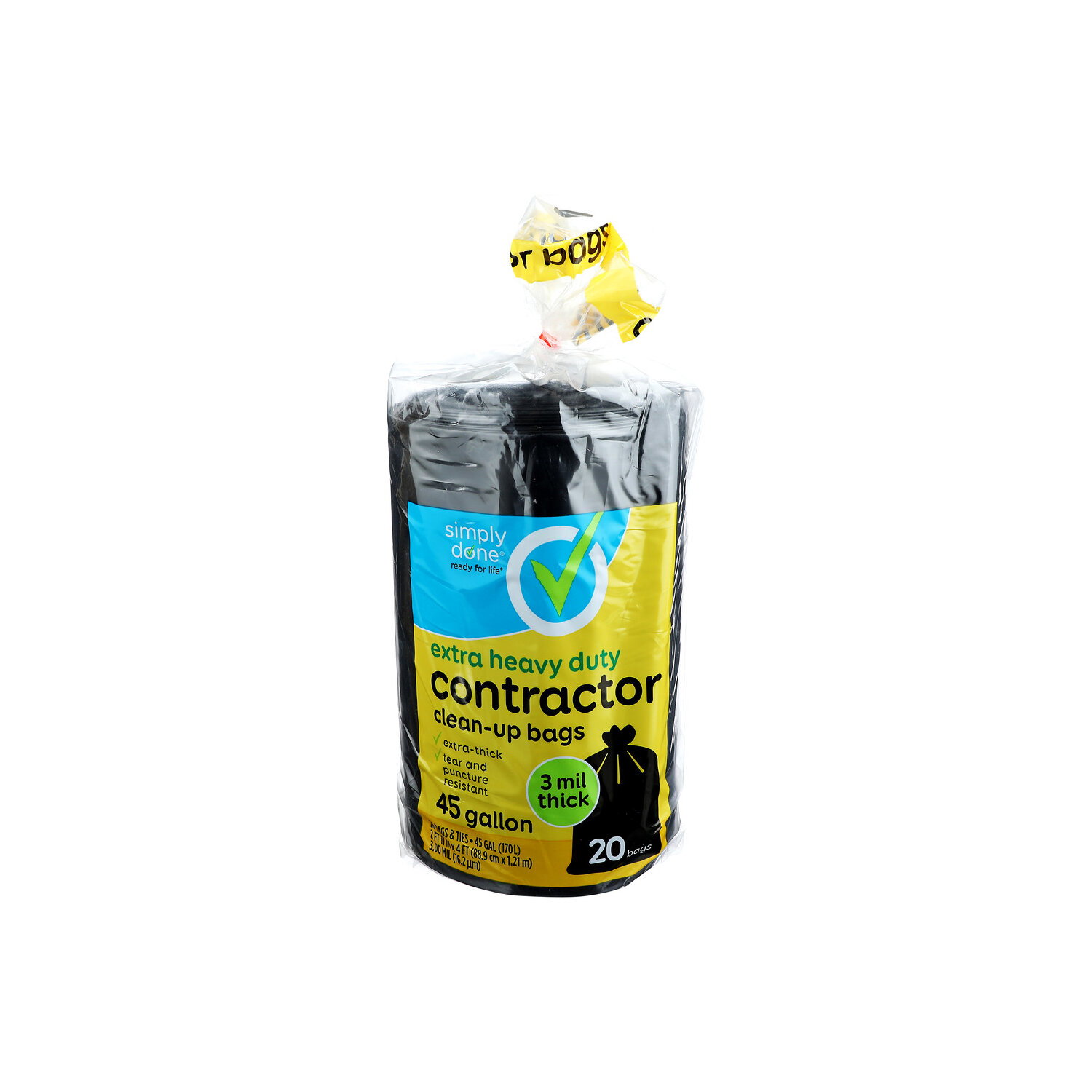 Simply Done Extra Heavy Duty Contractor Clean-Up Bags - 20 Count Image 1 of 2