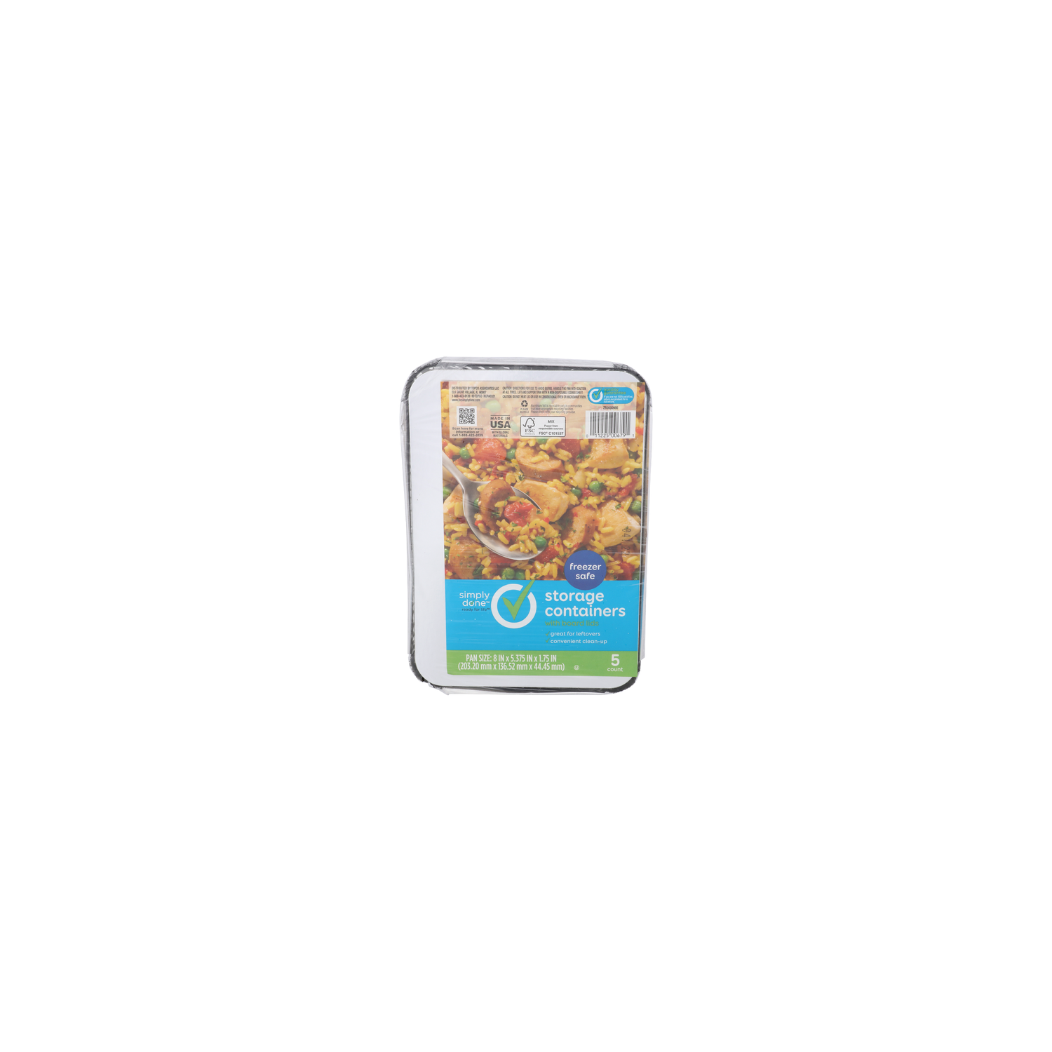 Simply Done Storage Containers With Board Lids - 5 Count Image 1 of 2