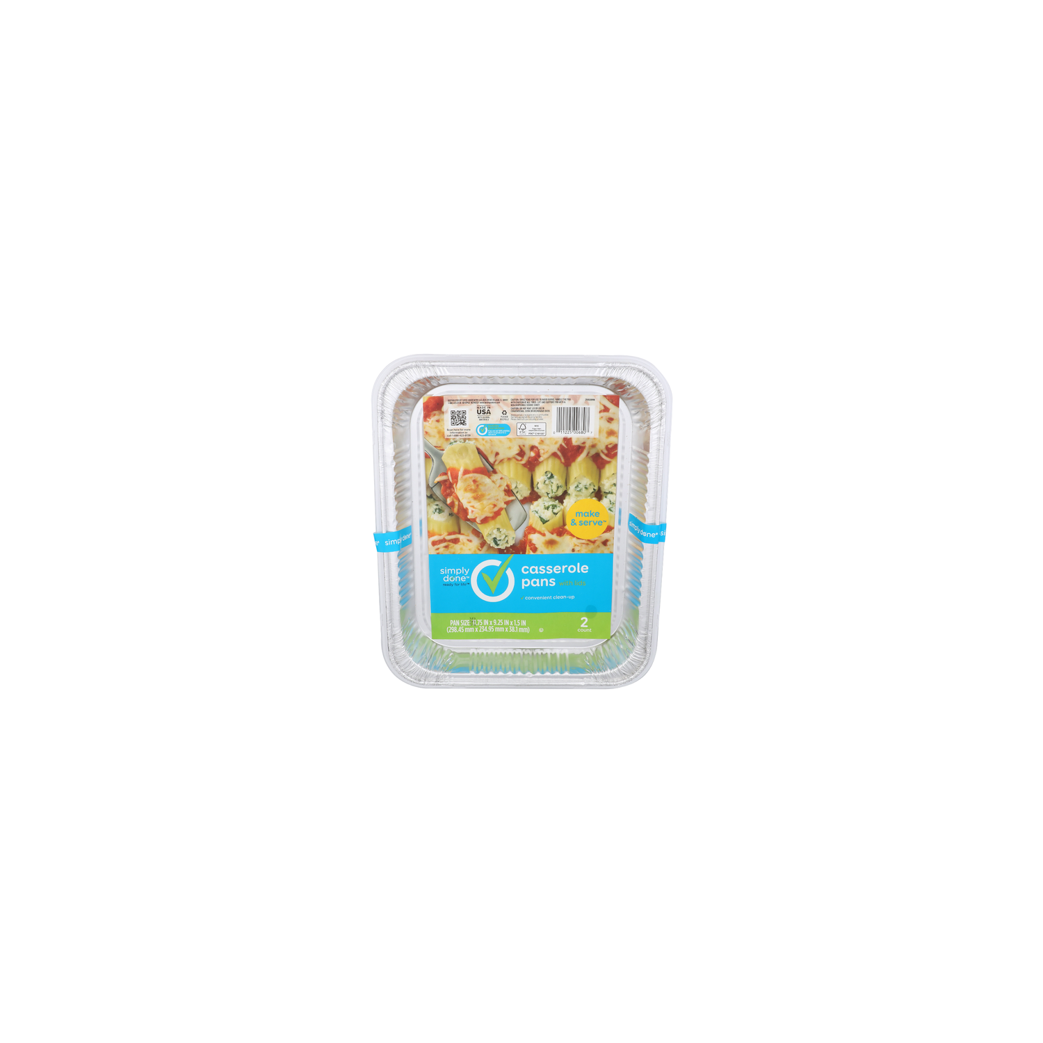 Simply Done Casserole Pans With Lids - 2 Count Image 1 of 2