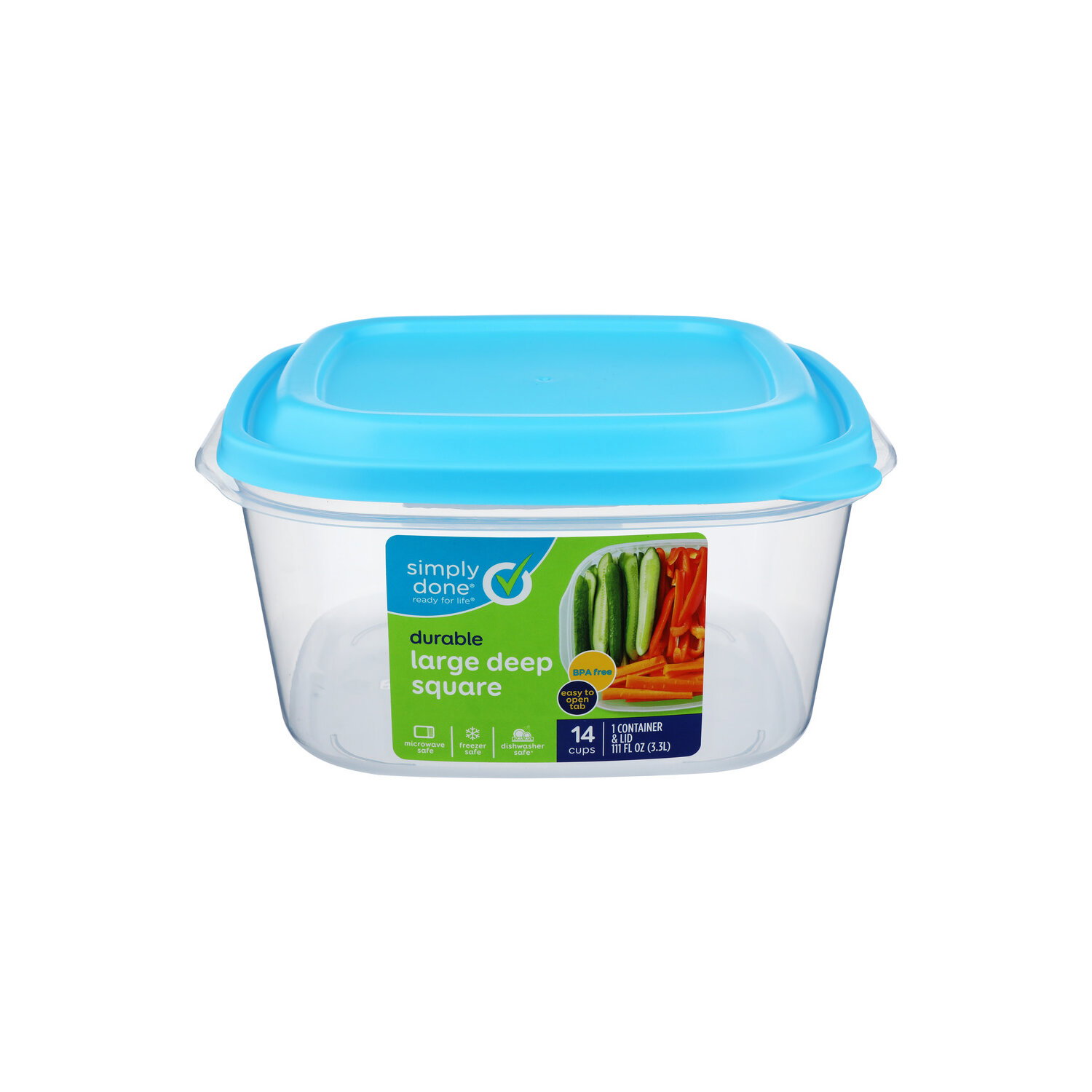 Simply Done Durable Large Deep Square Container & Lid - 1 Count Image 1 of 2