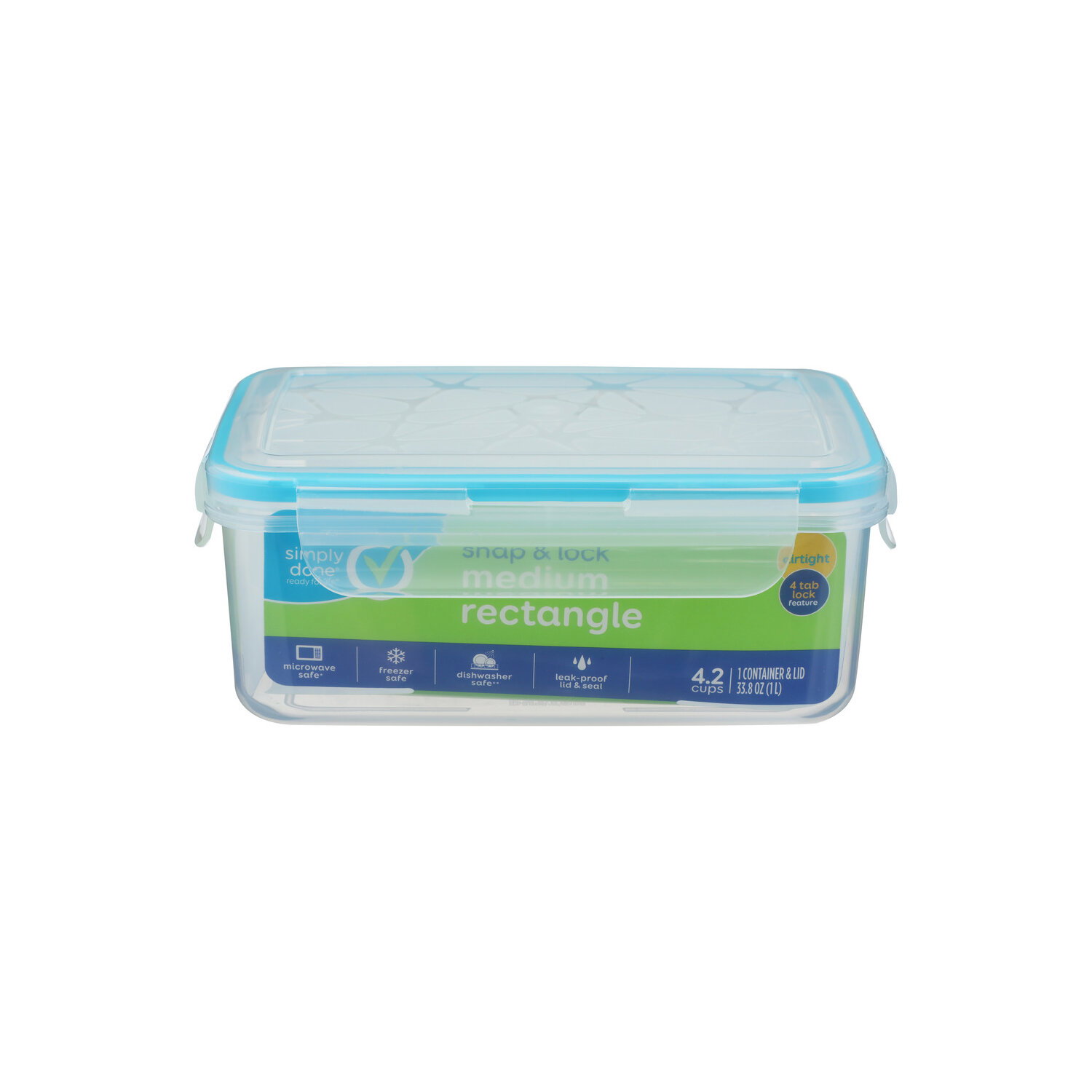 Simply Done Snap & Lock Medium Rectangle Container & Lid - 1 Count Image 1 of 2