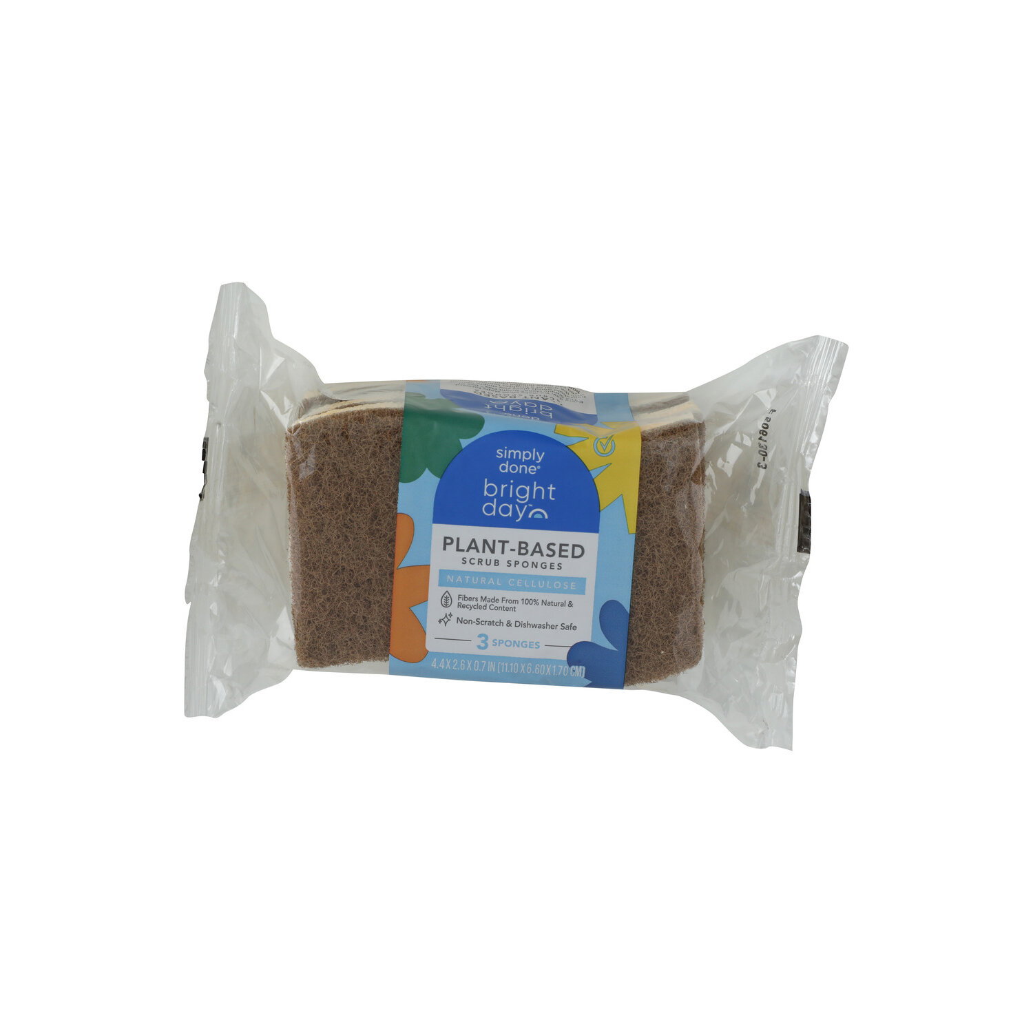 Simply Done Bright Day Plant-Based Scrub Sponges - 3 Count Image 1 of 2