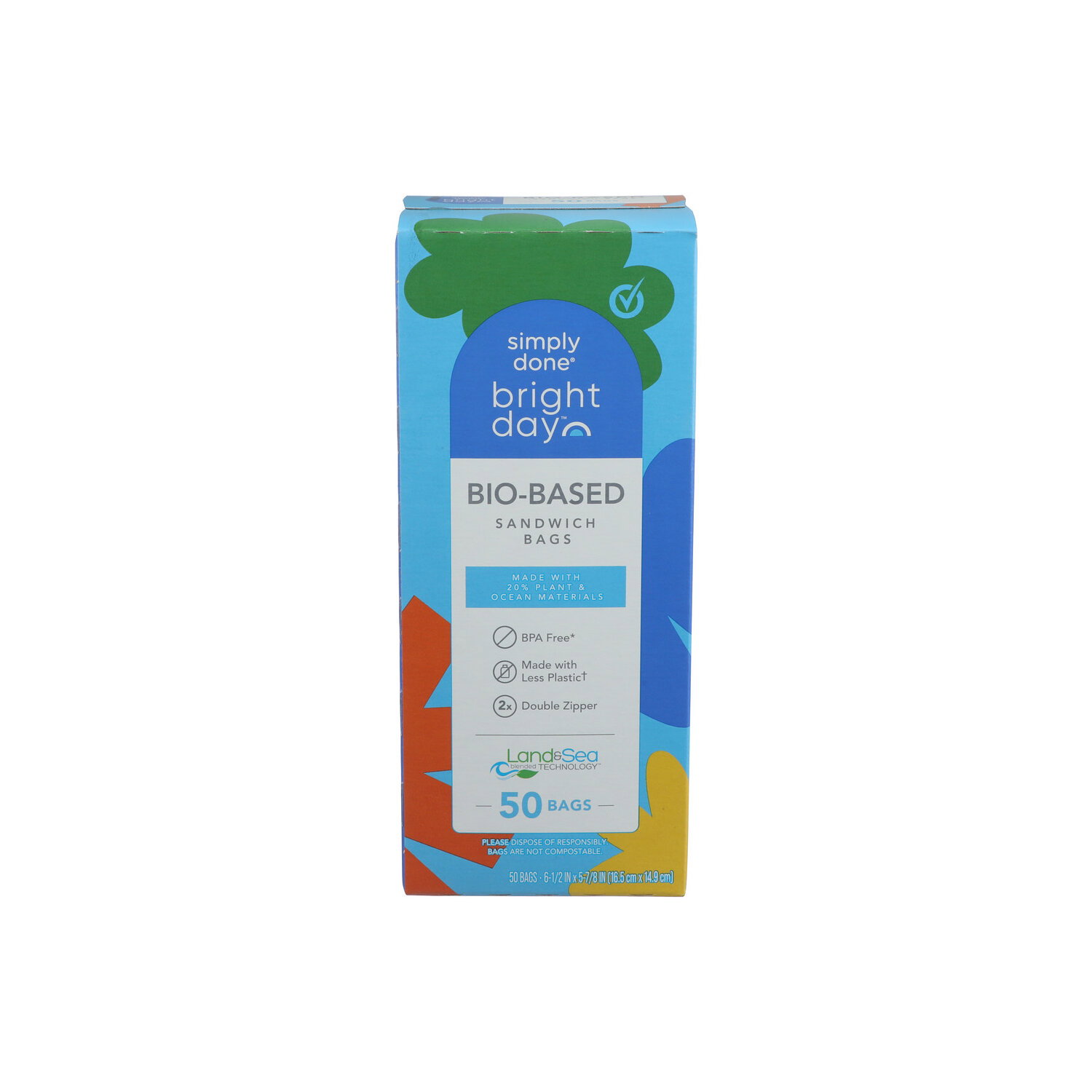 Simply Done Bright Day Sandwich Bags - 50 Count Image 1 of 2