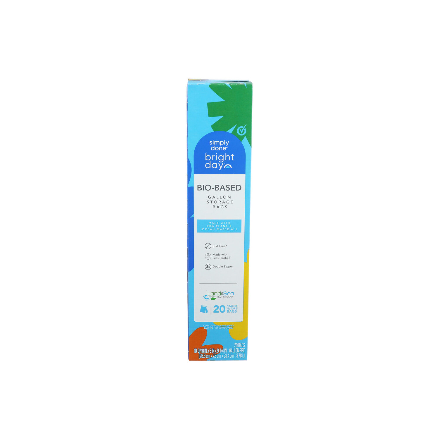Simply Done Bright Day Gallon Storage Bags - 20 Count Image 1 of 2
