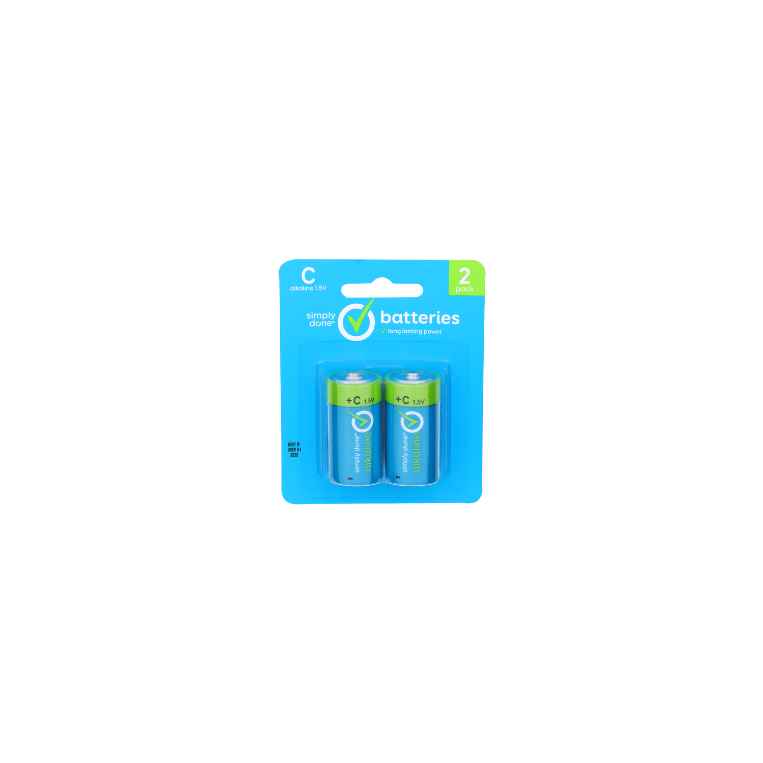 Simply Done C Alkaline 1.5V Batteries - 2 Count Image 1 of 2