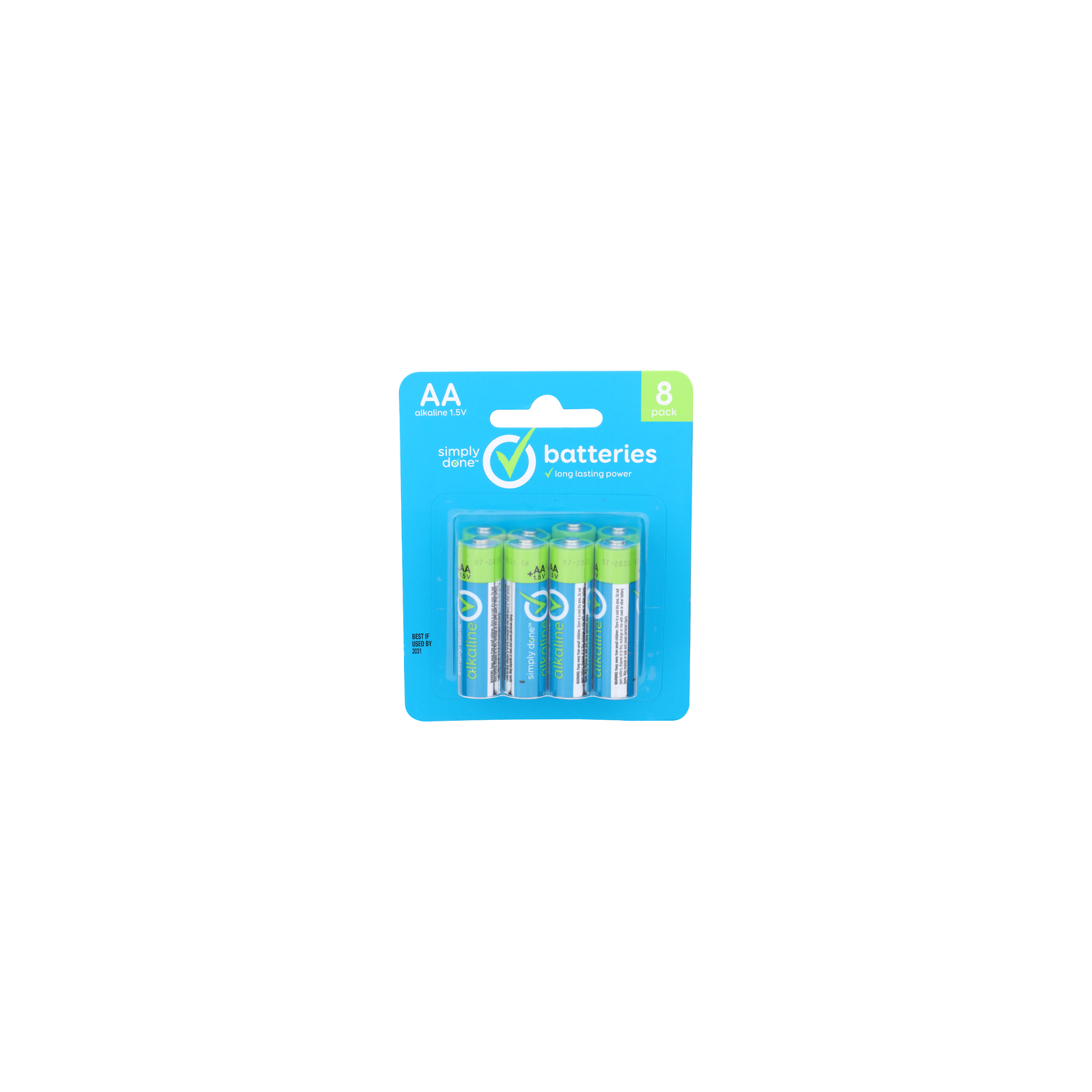 Simply Done AA Alkaline 1.5V Batteries - 8 Count Image 1 of 2