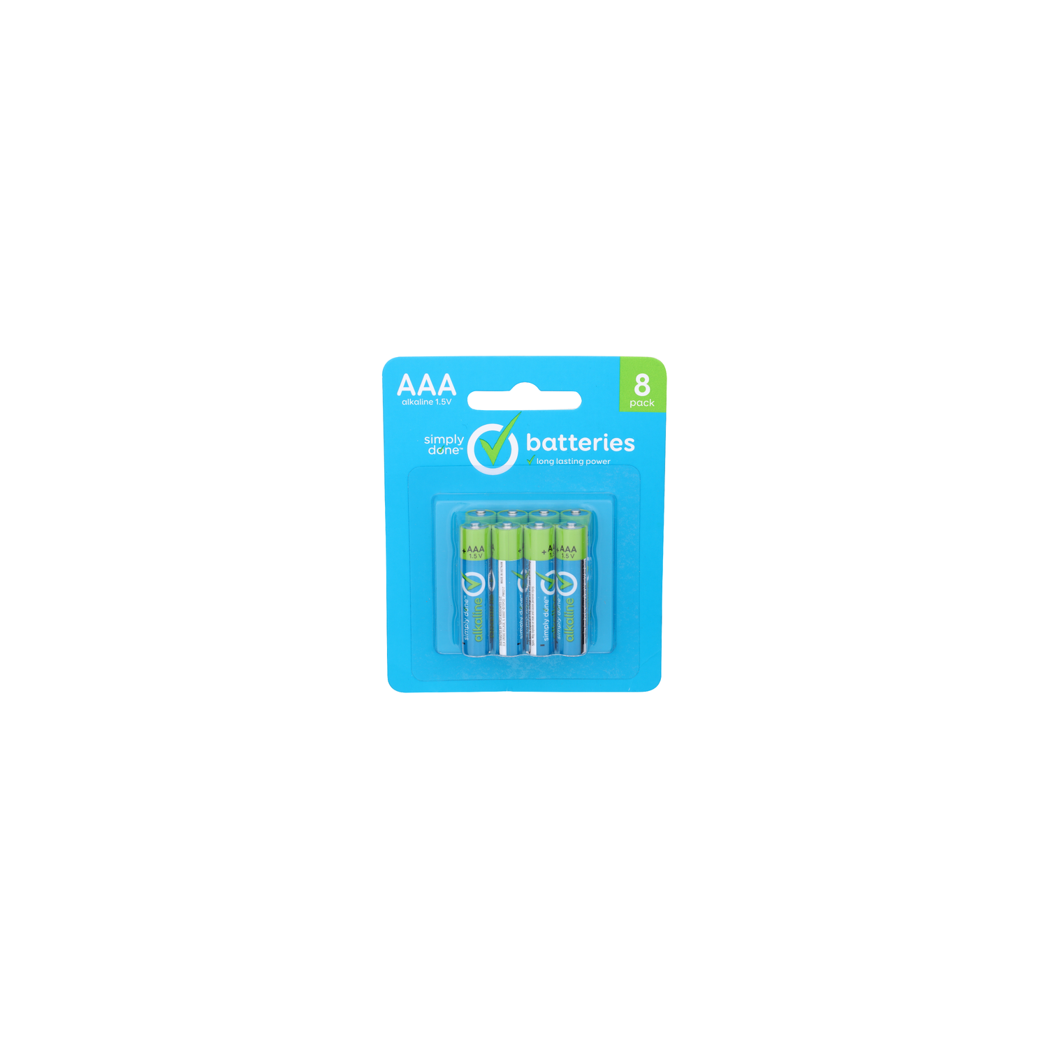 Simply Done AAA Alkaline 1.5V Batteries - 8 Count Image 1 of 2