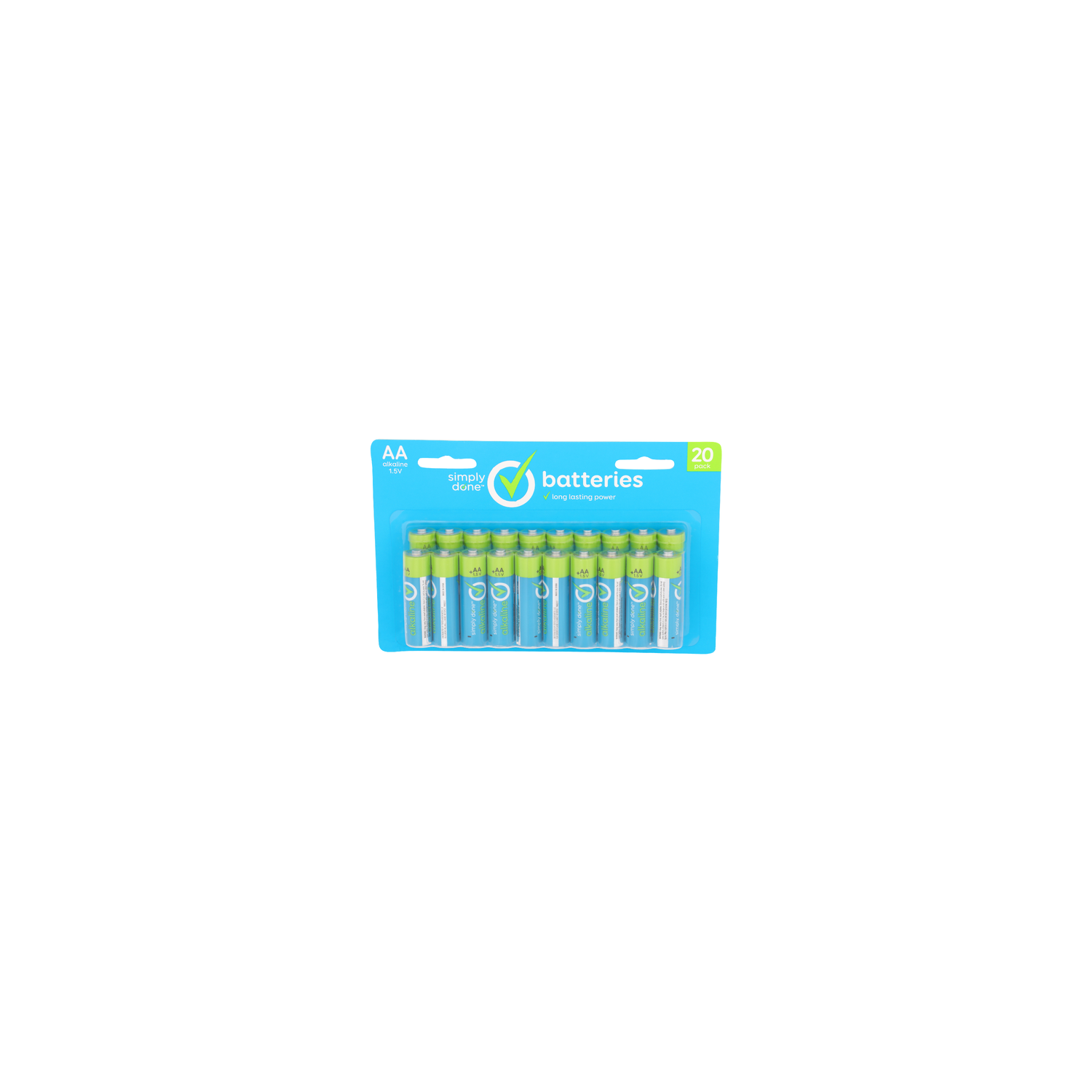 Simply Done AA Alkaline 1.5V Batteries - 20 Count Image 1 of 2