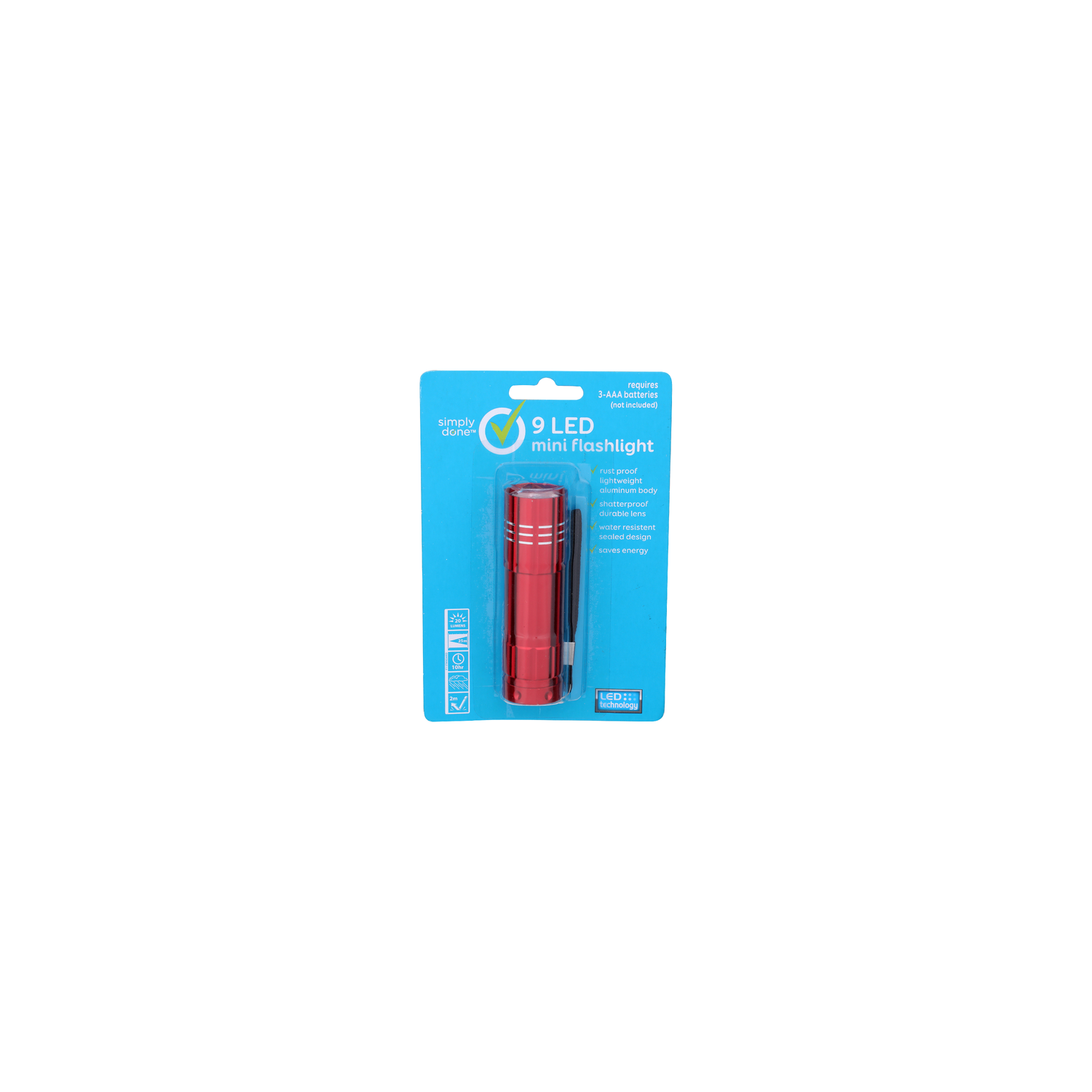 Simply Done 9 Led Mini Flashlight - 1 Each Image 1 of 2