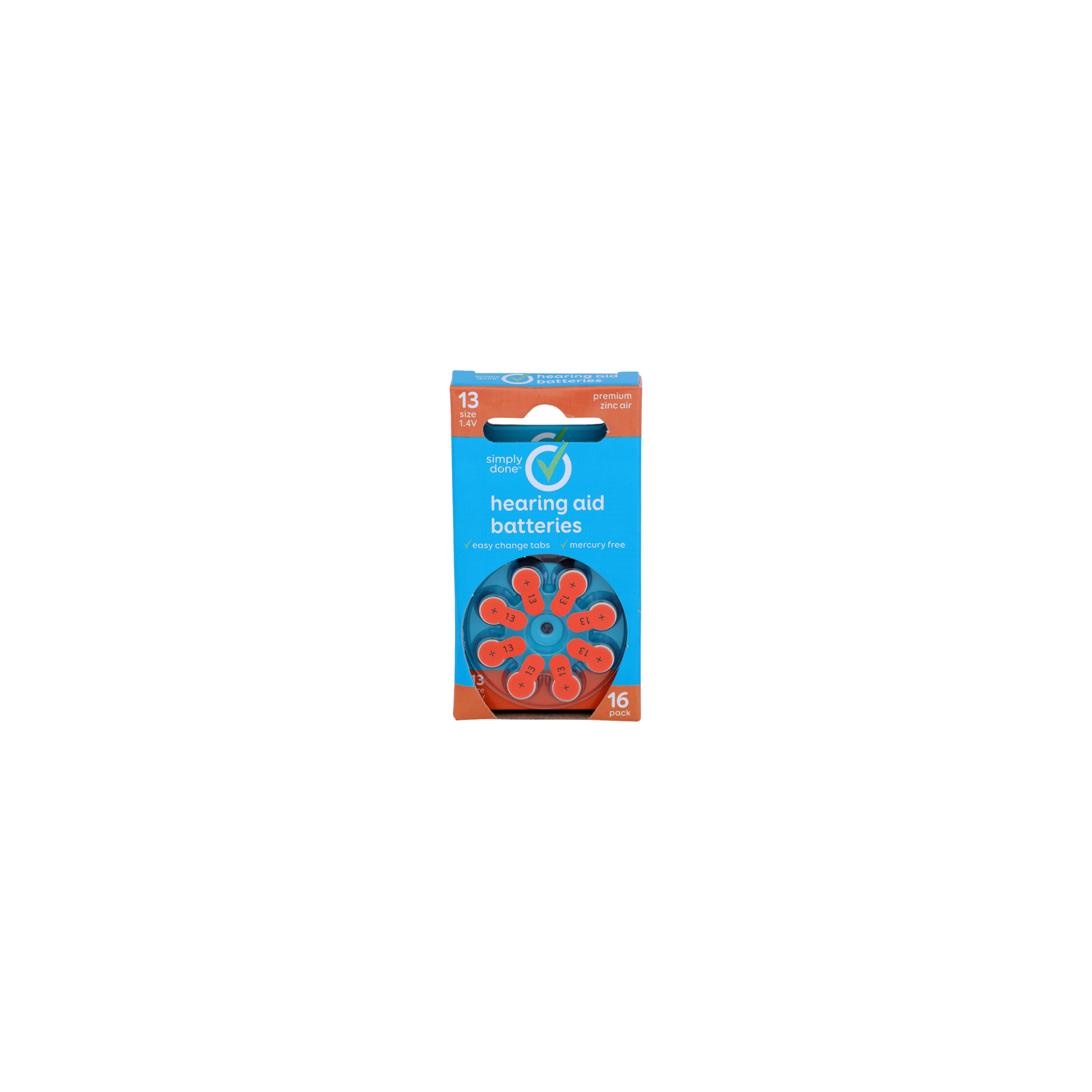 Simply Done Hearing Aid Batteries - 16 Count Image 1 of 2