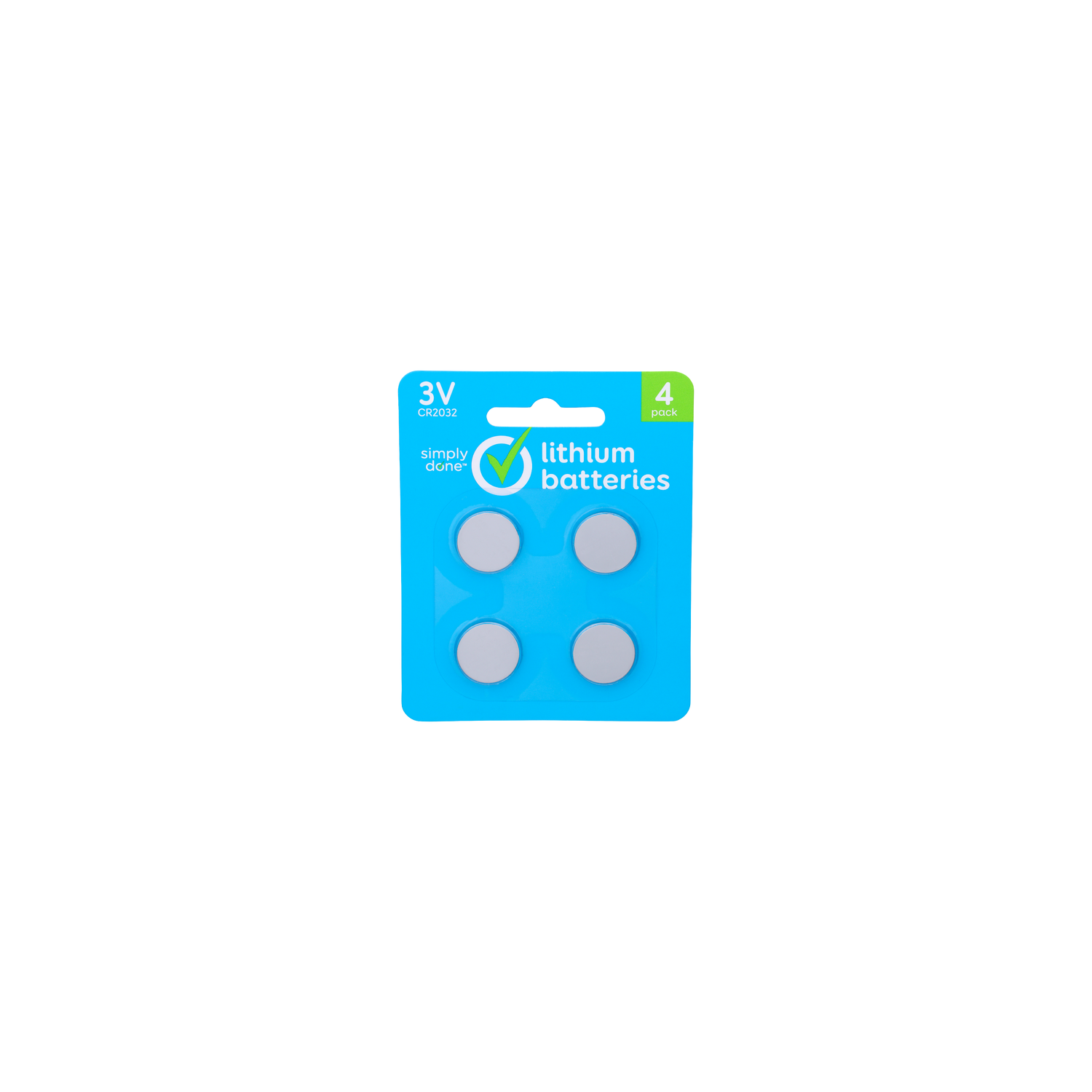 Simply Done 3V Lithium Batteries - 4 Count Image 1 of 2