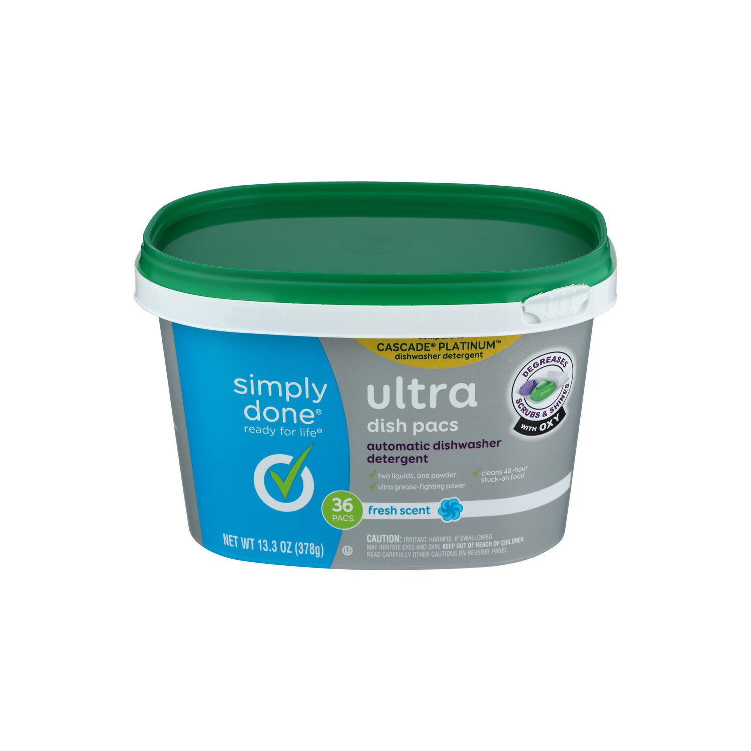 Simply Done Fresh Automatic Dishwasher Detergent Ultra Dish Pacs - 0.369 Ounce - 36 Count Image 1 of 3
