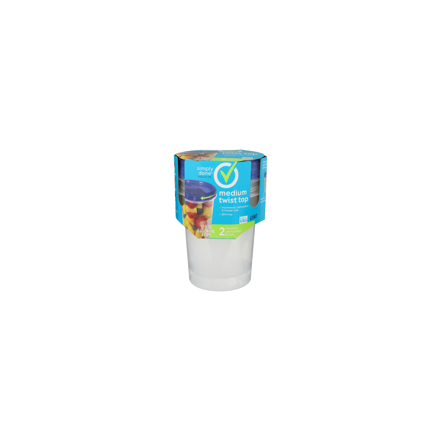 Simply Done Medium Twist Top - 8 Fluid Ounce - 4 Count Image 1 of 2
